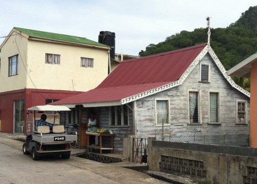 Customer at vege stall